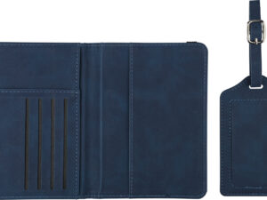 Recycled PU passport holder and luggage tag - Image 3
