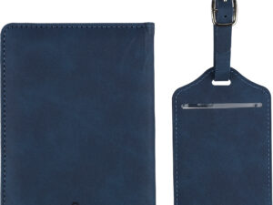 Recycled PU passport holder and luggage tag - Image 4
