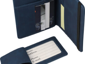 Recycled PU passport holder and luggage tag - Image 5