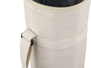 Recycled cotton cooler bag for one bottle. (270gsm/7.96oz)