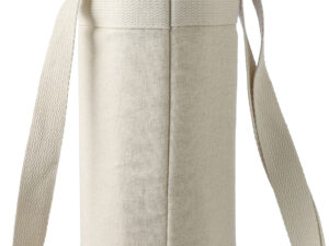Recycled cotton cooler bag for one bottle. (270gsm/7.96oz) - Image 3
