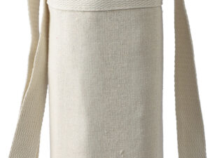 Recycled cotton cooler bag for one bottle. (270gsm/7.96oz) - Image 4