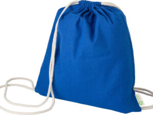 Recycled cotton drawstring bag. (120gsm/3.54oz)