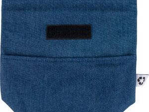 Recycled denim cooler roll-top bag - Image 3