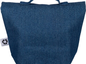 Recycled denim cooler roll-top bag - Image 4