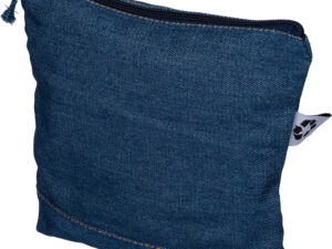Recycled denim cosmetic bag