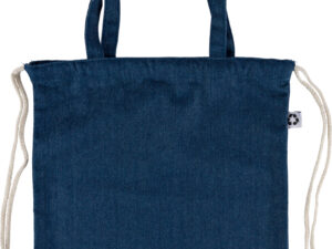 Recycled denim drawstring bag - Image 3
