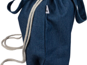 Recycled denim drawstring bag - Image 4
