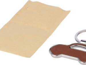Recycled leather car keyring - Image 3
