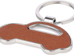 Recycled leather car keyring - Image 4