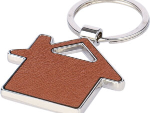 Recycled leather house keyring