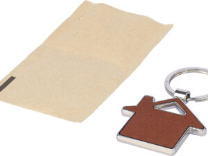 Recycled leather house keyring - Image 3