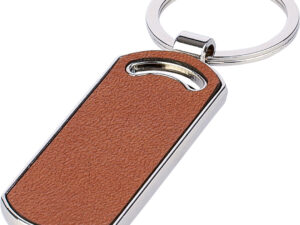 Recycled leather keyring