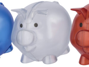 Recycled mini piggy bank