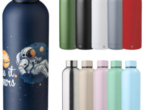 Recycled stainless steel double walled bottle (500ml)