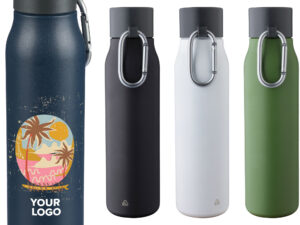 Recycled stainless steel double walled bottle (600 ml)