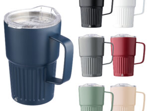 Recycled stainless steel double walled travel mug (450ml)
