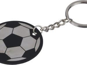 Recycled stainless steel football keyring