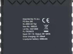 Rubberised solar power bank (4000 mAh) - Image 5