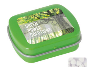 Small flat hinged tin with sugar free mints - Image 4