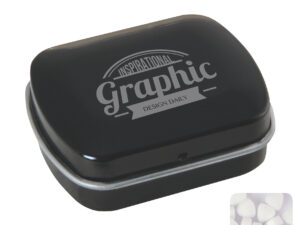 Small flat hinged tin with sugar free mints - Image 5
