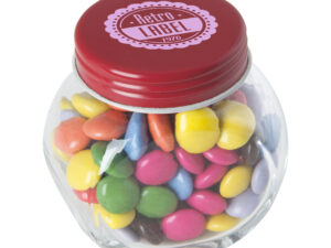 Small glass jar with choco's