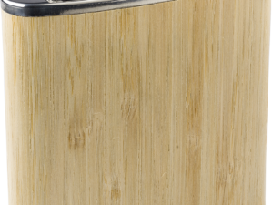 Stainless steel and bamboo hip flask - Image 3