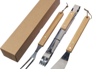 Stainless steel barbecue set (3pc) - Image 3