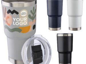 Stainless steel double walled travel mug (590ml)