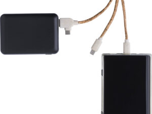 Stainless steel keyring with charging cables - Image 3