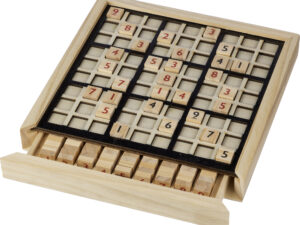 Wooden sudoku game